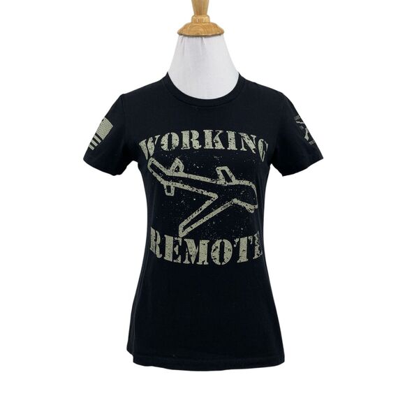 Grunt Style T Shirt Womens S Black Cotton Working Remote Graphic Short Sleeve - Picture 1 of 11